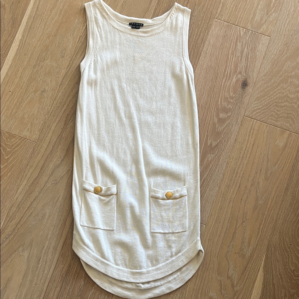 Cashmere knit cotton long tunic tank